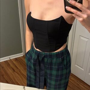 Windsor Black Strapless Crop Top